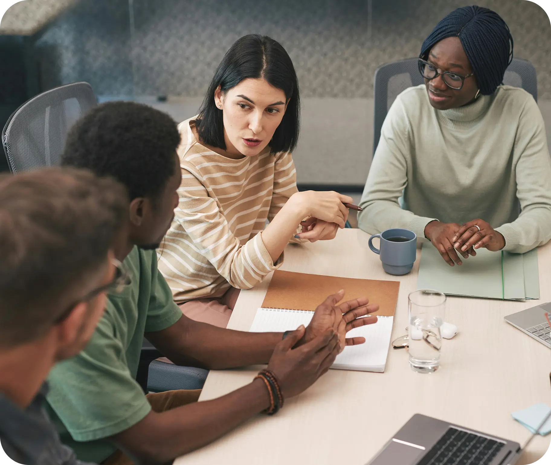 Engineering team collaborating